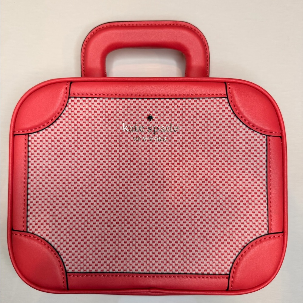 Kate Spade Red/ Pink and Cream Woven Bag
